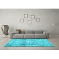 thumbnail image 3 of Ahgly Company Indoor Round Abstract Light Blue Contemporary Area Rugs, 7' Round, 3 of 4