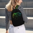 thumbnail image 5 of Disketp Night Rainbow Sparkles print Canvas Backpack Lightweight Travel Daypack Student Rucksack Laptop Backpack-, 5 of 5