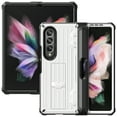 thumbnail image 3 of ELEHOLD Rugged Phone Case for Samsung Galaxy Z Fold 3 Built-in Screen Protector Hidden Kickstand Pen Slot Heavy Duty Shockproof Armored Case Support Wireless Charging for Samsung Z Fold 3,White, 3 of 8