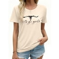 thumbnail image 5 of DEXIO Let's Go Girl Shirt Women Western Bleached T-Shirt Retro Country Music Tee Shirt Cowgirls Shirts Short Sleeve Tops, 5 of 9