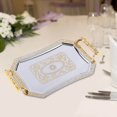 thumbnail image 1 of Stainless Steel Pattern Tray Organizer Dessert Tray for coffee cake Home Kitchen Dinner, 1 of 9