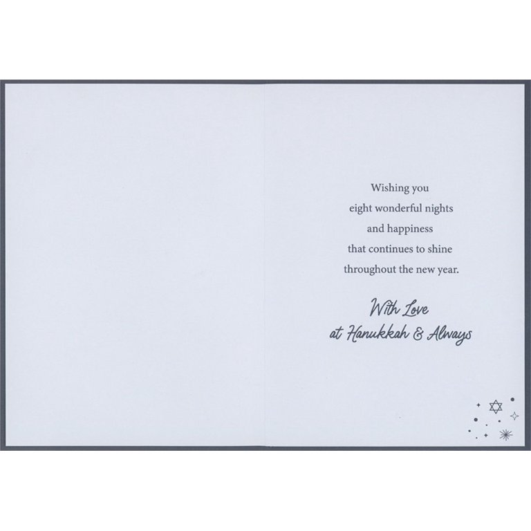 Silver Foil Menorah Hanukkah Card for Dad photo 2