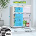 thumbnail image 4 of Minirefrigerador WANAI Retro de 3.5 pies cúbicos con crema para congelar, 4 of 8