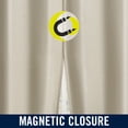 thumbnail image 5 of Sun Zero Serenity 2-pack Abstract Magnetic Closure 100% Blackout Grommet Curtain Panel Pair, 36"W x 63"L, Natural, 5 of 8