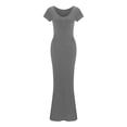 thumbnail image 4 of Ketyyh-chn99 Robes Grande Taille pour Femmes Robe Maxi Grande Taille Robe Mini Décontractée Ample Confortable à Rayures à Manches Longues Longue Robe Gris,G, 4 of 5