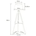 thumbnail image 5 of Dayton 56-inch Empire Shade Metal Tripod Floor Lamp Grey, 5 of 5