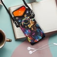 thumbnail image 2 of SEANATIVE Shockproof Phone Bag Smartphone Purse Neoprene Crossbody Cellphone Pouch with Detachable Adjustable Strap Water-Resistant for Phone, Keys, Lipstick, Colorful Dachshund Paw Print, 2 of 7