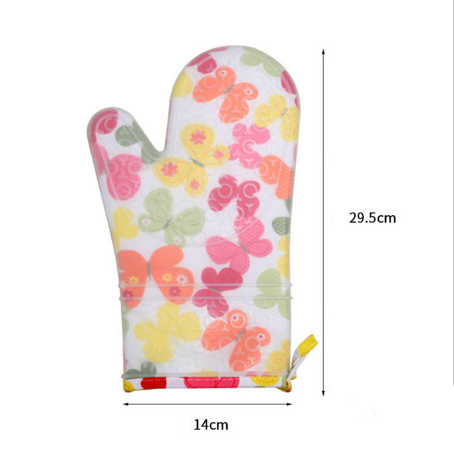 IXO 6Pcs Oven Mitts and Pot Holders, 500℉ Heat Resistant Oven Mitts with  Kitchen Towels Soft Cotton Lining and Non-Slip Silicone Surface Safe for
