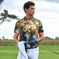 thumbnail image 3 of Fotbe Rustic Daisy Mason Jars Camiseta Polo de Golf para Hombre con Estampado – Camisa Deportiva Transpirable con Cuello Abotonado-Small, 3 of 6