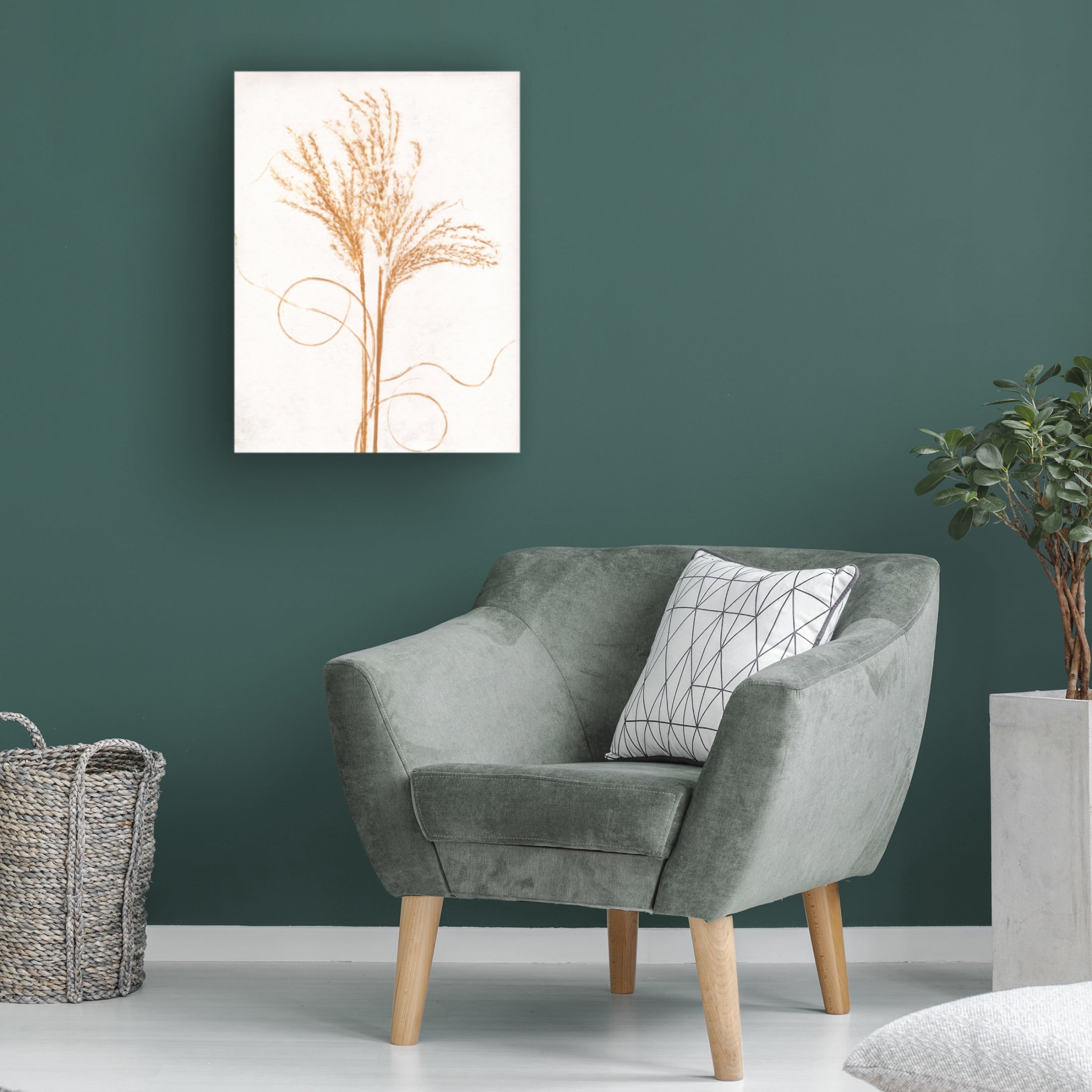 Canvas Wall Art - Pernille Folcarelli 'Silvergrass Mustard' Wall Art for Living Room, Bedroom, or Office Décor by Trademark Fine Art - 24 x 32 Inches