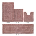thumbnail image 2 of Better Trends Luxury Bathroom Rugs 4 Piece Set 100% Cotton Soft Bath Rug Water Absorbent, Reversible, Machine Washable for Bathroom Decor Toilet Base Contour, Runner Mat Pink Lux Collection, 2 of 4