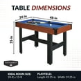 thumbnail image 3 of Hathaway Triad Multi Game Table with Pool, Glide Hockey, and Table Tennis, 48-in, Blue/Multi, 3 of 8