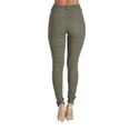 thumbnail image 2 of G-Style USA Women's High Waist Ripped Skinny Pants RJH370 - Olive - 15, 2 of 5