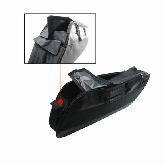 Black Motorcycle Saddle Bag Luggage Soft Rack Liner Saddlebag For Harley Touring Road King Electra Street Glide Ultra Tour 93-23