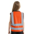 thumbnail image 2 of XUNZOO Kids Safety Vest High Visibility Reflective Vest Construction Worker Traffic Vest with Strips A Orange XXL, 2 of 7