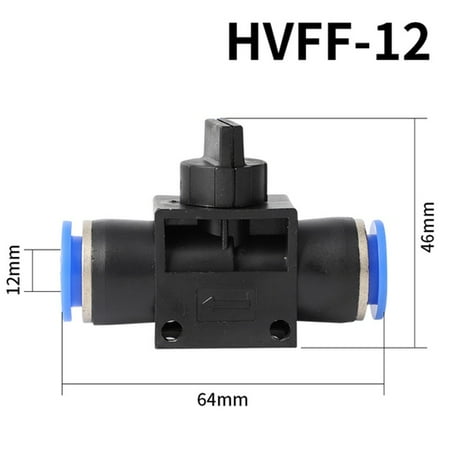 

Hvff-4/6/8/10/12mmpneumatic Air 2 Way Quick Fitting Push Connector Tube Hose