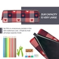 thumbnail image 5 of Honeii Heart Plaid Pattern Pencil Case, Pencil Pouch, Pencil Case Small, Pencil Pouch Aesthetic, PVC Pencil Pouch, Pencil Bag, Makeup Pouch, 5 of 7