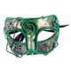 thumbnail image 5 of Accesorios de Máscara Salvador con correa elástica Máscara de fiesta media cara verde, 5 of 10