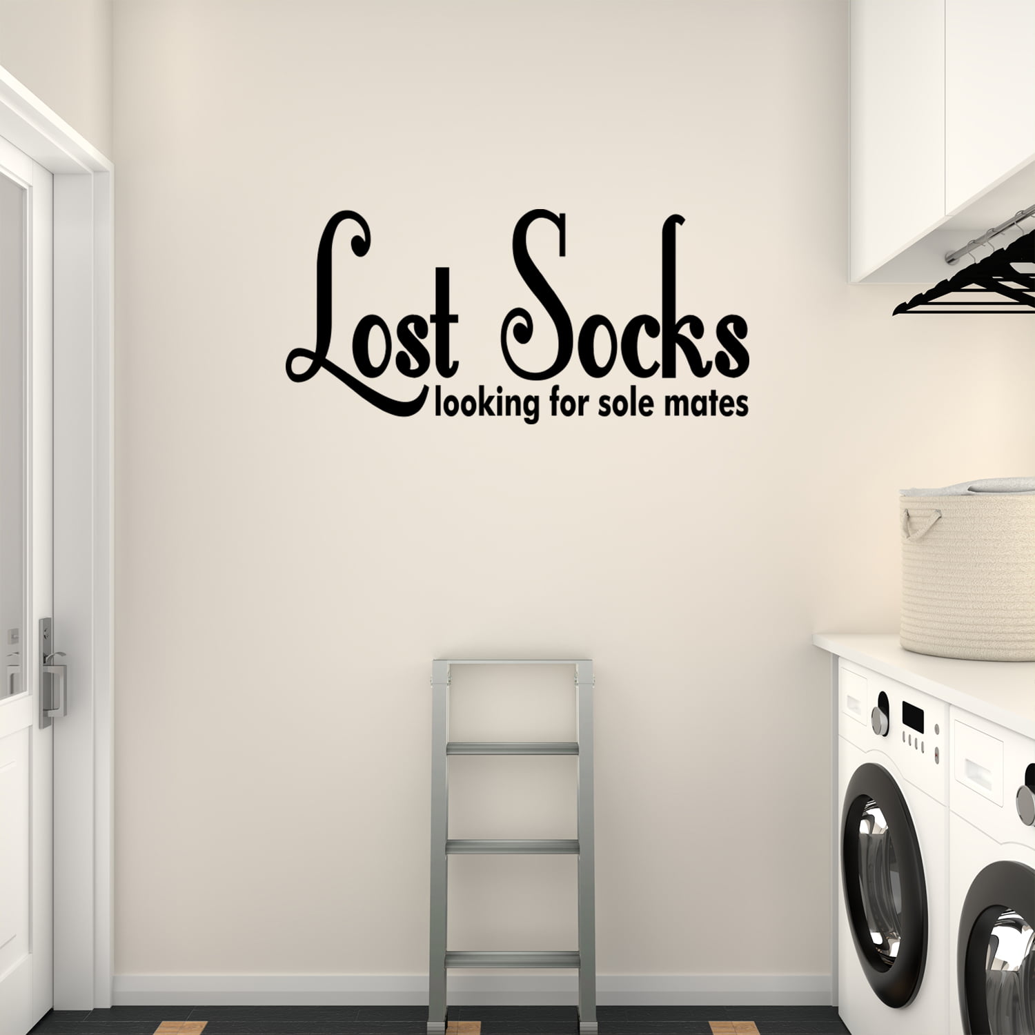 Laundry Room Wash Dry Fold Wall Sticker Decal Lettering Words Quote Art Vinyl