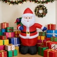 thumbnail image 3 of 4FT Christmas Inflatable Santa Claus Outdoor Decorations, Blow up Santa Claus with Gift Bag, Santa Claus Carrying Present Sack, Outside Decor for Yard Garden Lawn Home Party, Built-in LED Lights, 3 of 9