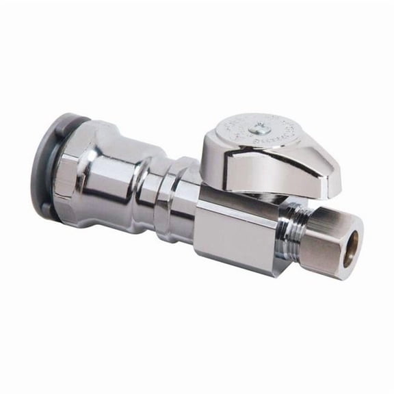 Brasscraft  1/2 in. 3/8 in.  Brass  Shut-Off Valve