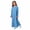 Light Blue, variant on Girls Long Sleeve Kaftan Kids Girls 𝖣ubai Kaftan Dresses Long Bell Sleeve Islami𝖼 Maxi Robe Dress with Belt Prayer Clothes Musli𝗆 Abaya Thobe