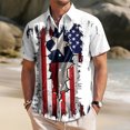 thumbnail image 5 of Ankishi Patriotic Hawaiian Shirts for Men US 250th Anniversaries 250 Year American Hawaiian Button Up Shirts for Party, 5 of 8