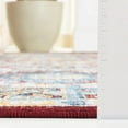 thumbnail image 5 of SAFAVIEH Bayside Jarvis Oriental Polyester Machine Washable Area Rug, Blue/Red, 6'7" x 6'7" Round, 5 of 12
