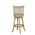 thumbnail image 4 of Linon Tift Full Back Wood Bar Stool, 31" Seat Height, Light Natural Brown Finish with Natural Fabric, 4 of 4