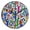 Black, variant on 9.84in Seamless Cartoon Pattern PVC Canvas Wall and Table Clock with Canvas Texture, Black or Gold Hands
