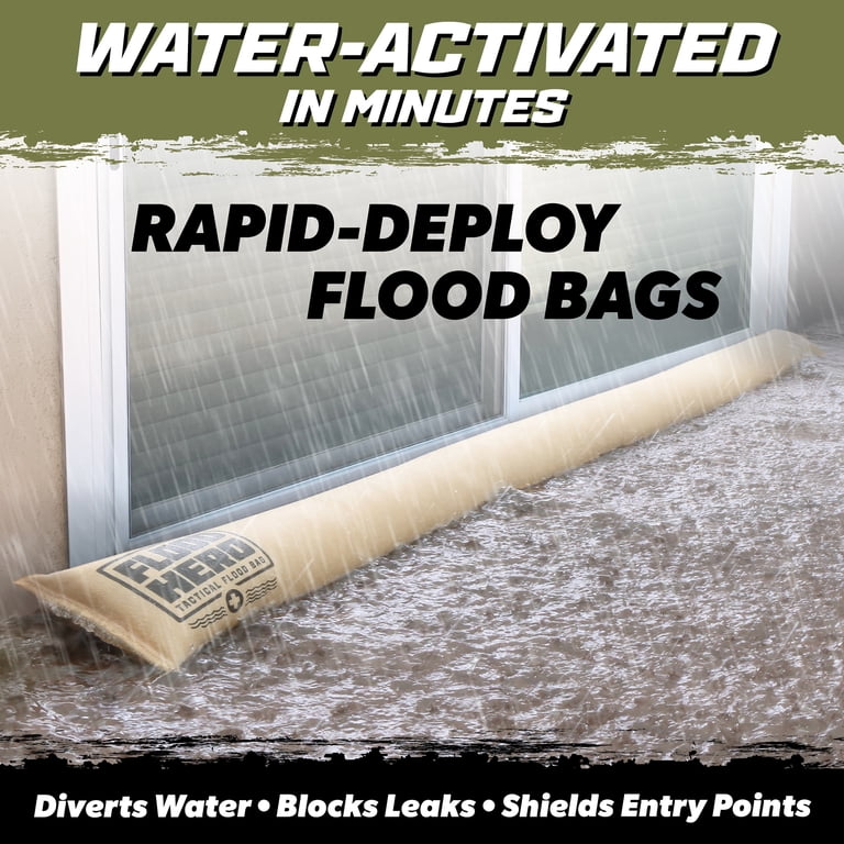 PATIKIL 8-Pack Reusable Canvas Flood Barrier Sandbags – 28x11 Inch Thickened Waterproof Bags With Quick Buckle & Handle, Ideal For Doorways, Garages, And Basements