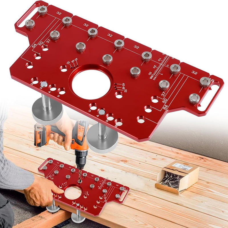 Shelf Pin Hole Jig and Hinge Clamp Two-in-One, Hinge Positioning Jig