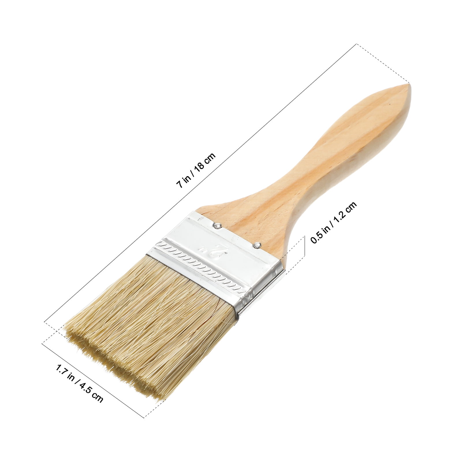 OUNONA 30-Piece Professional Flat Paint Brush Set for Walls and Wood with Comfortable Wooden Handles for Easy Grip