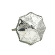 Mercury Octagon Glass Knobs, Chrome - Pack of 10