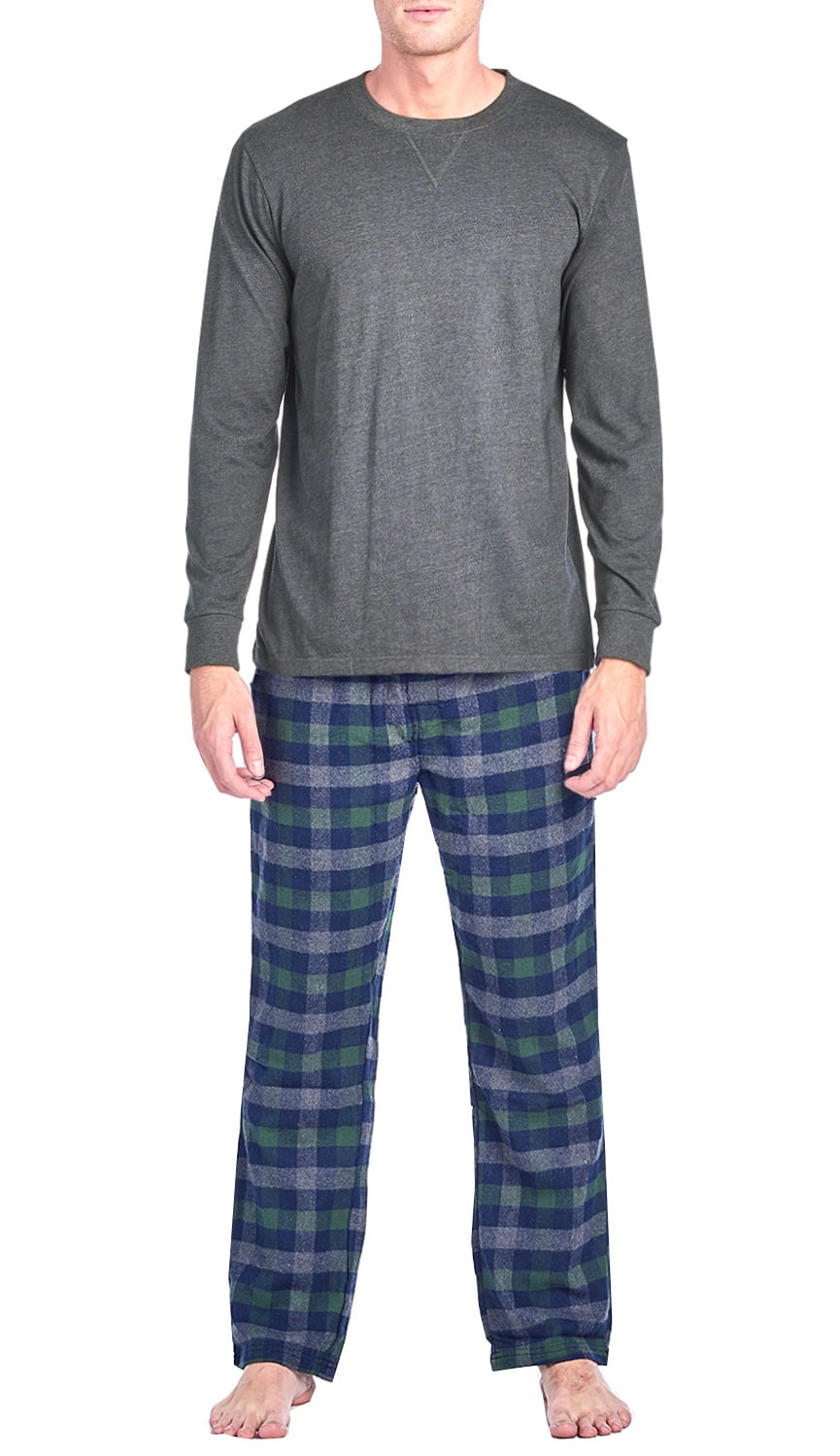 Ashford & Brooks Men’s LongSleeve Top Flannel Pants Pajama Sleepwear
