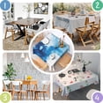 thumbnail image 4 of Blue White Marble Pattern Square Tablecloth,Waterproof Square Table Cover,Wipeable Spillproof Washable Table Cover for Home Kitchen Party Decor 52"x52"(132x132cm), 4 of 6