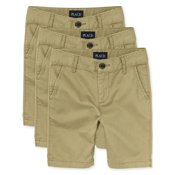 The Children's Place Boys Uniform Chino Shorts, 3-Pack, Sizes 4-16