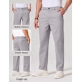 thumbnail image 4 of COOFANDY Men' Casual Cotton Chinos Pant Elastic Waist Trousers Classic Fit Business Dress Pants Golf Pants Light Gray, 4 of 6