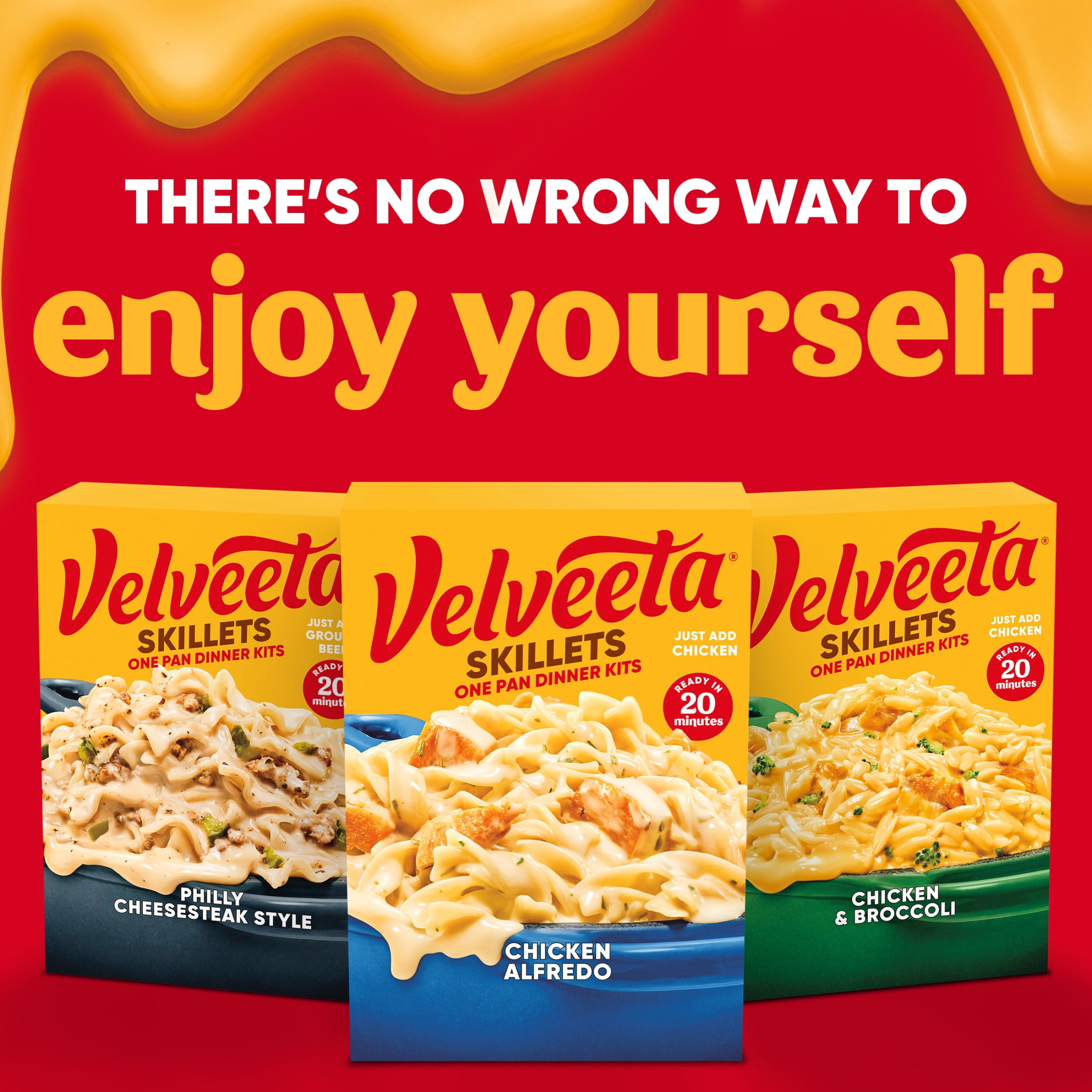 (6 pack) Velveeta Skillets Chicken Alfredo One Pan Dinner Kit, 12.5 oz Box