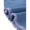 thumbnail image 6 of INSPIRE CHIC Women's Denim Skirt Raw Hem Button Down A-Line Midi Jeans Skirts XS Blue, 6 of 8