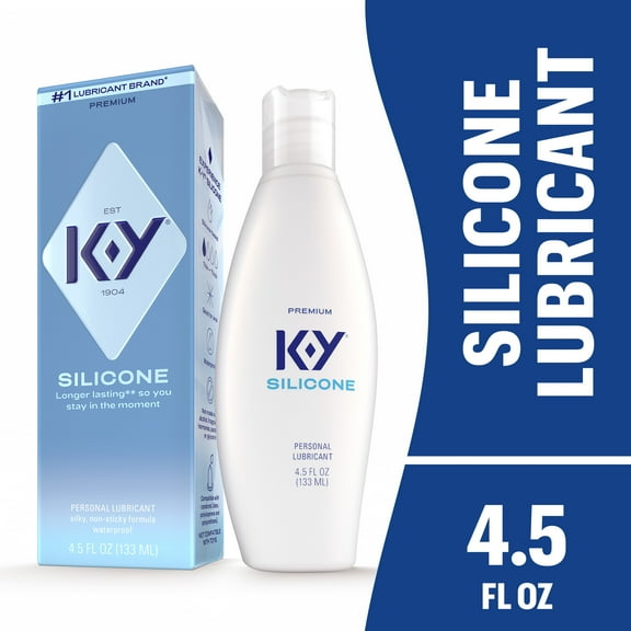 K-Y Silicone Lube for Sex, Personal Silicone Lubricant For Sexual Wellness, Vaginal Moisturizer, 4.5 fl oz