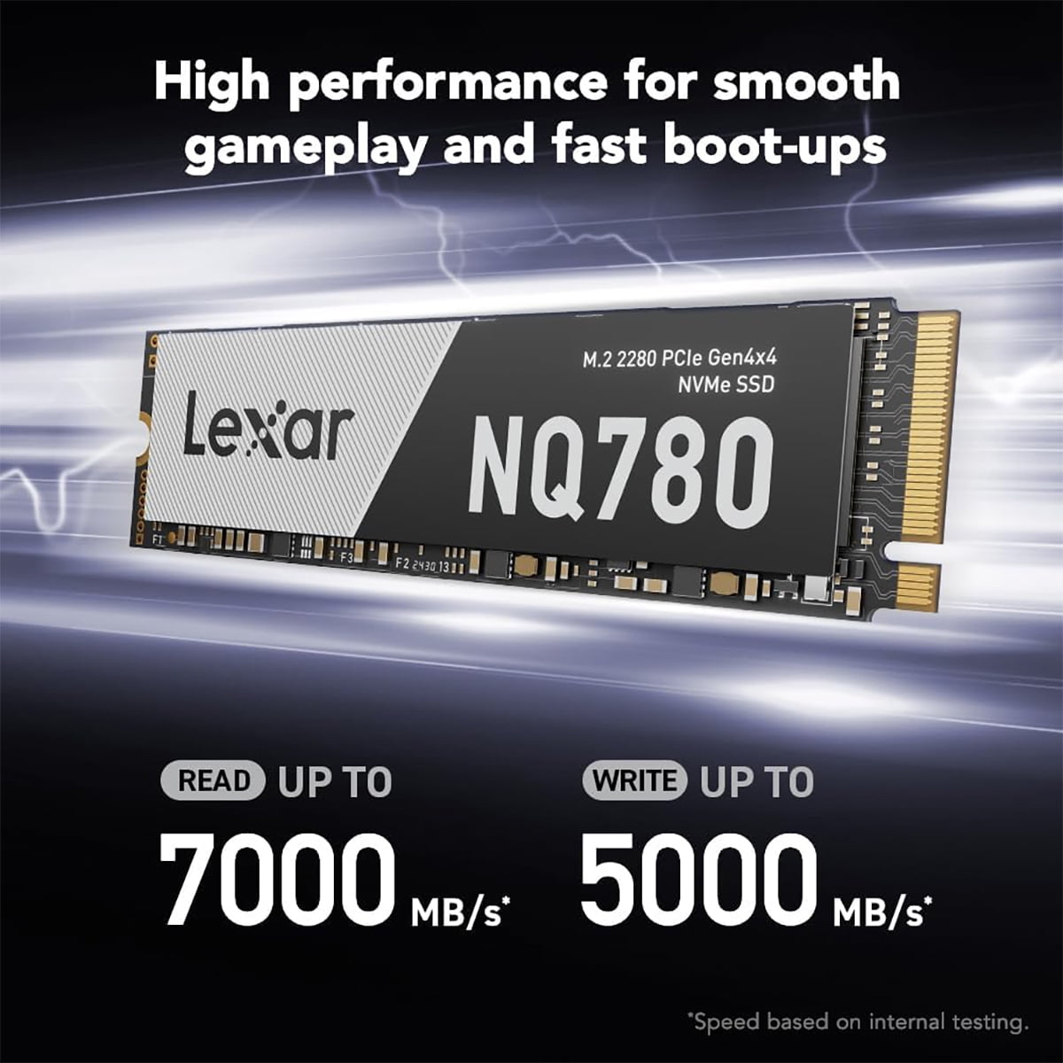 Lexar NQ780 2TB PCIe Gen 4x4 NVMe M.2 Internal SSD