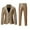Gold, variant on DPTALR Men Casual Long Sleeve Plaid Two Piece Single Two Buttons Suit Pants