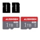 thumbnail image 1 of Tarjeta microSD 1024GB, U3, V30, clase 10, para cámara, teléfono, computadora, drone y Android. Adaptador SD incluido. 2-pack, 1 of 9