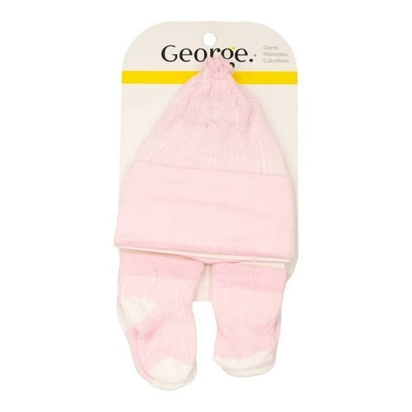 Set de Bebé George Faltan fotos para Niña con Elástico Rosa Talla 0-6M