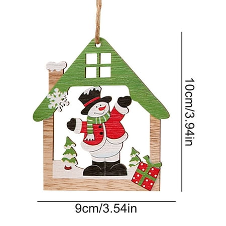 

Buodes Kitchen Decor Wooden Hollow Christmas Tree Pendant