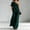 Dark Green, variant on Women's 2 Piece Outfit One Shoulder Top and High Waist Wide Leg Pants Set, Textured Washed Crinkle Lounge Set, Casual Boho Flowy Matching Set for Summer Black L