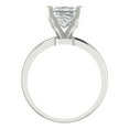 thumbnail image 4 of 2 ct Princess Cut Moissanite Solitaire 18K White Gold Womens Engagement Ring, 4 of 5