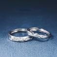 thumbnail image 2 of Couple Rings for Women and Men Geometric Rings Adjustable Opening Matching Rings High Quality Copper Wedding Rings Electroplated Rings Fashion Jewelry, 2 of 6