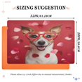 thumbnail image 2 of 32"x20" Door Mat Mat Absorbent & Non-Slip Entryway Rug Washable Floor Mat Dog with Heart-shaped Glasses, 2 of 8